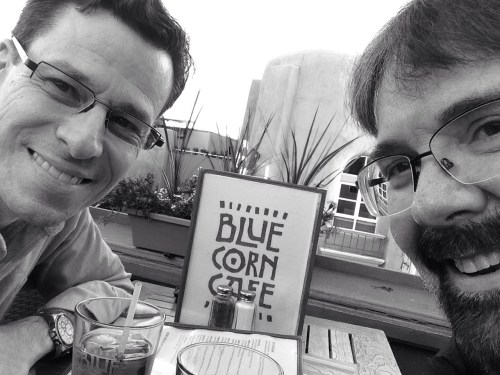 On the roof of Blue Corn Cafe in a Santa Fe NM. 